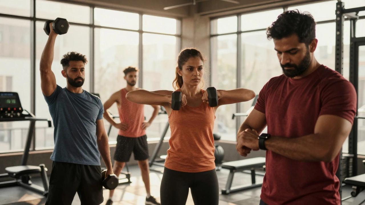 People exercising in a gym emphasizing lifestyle changes