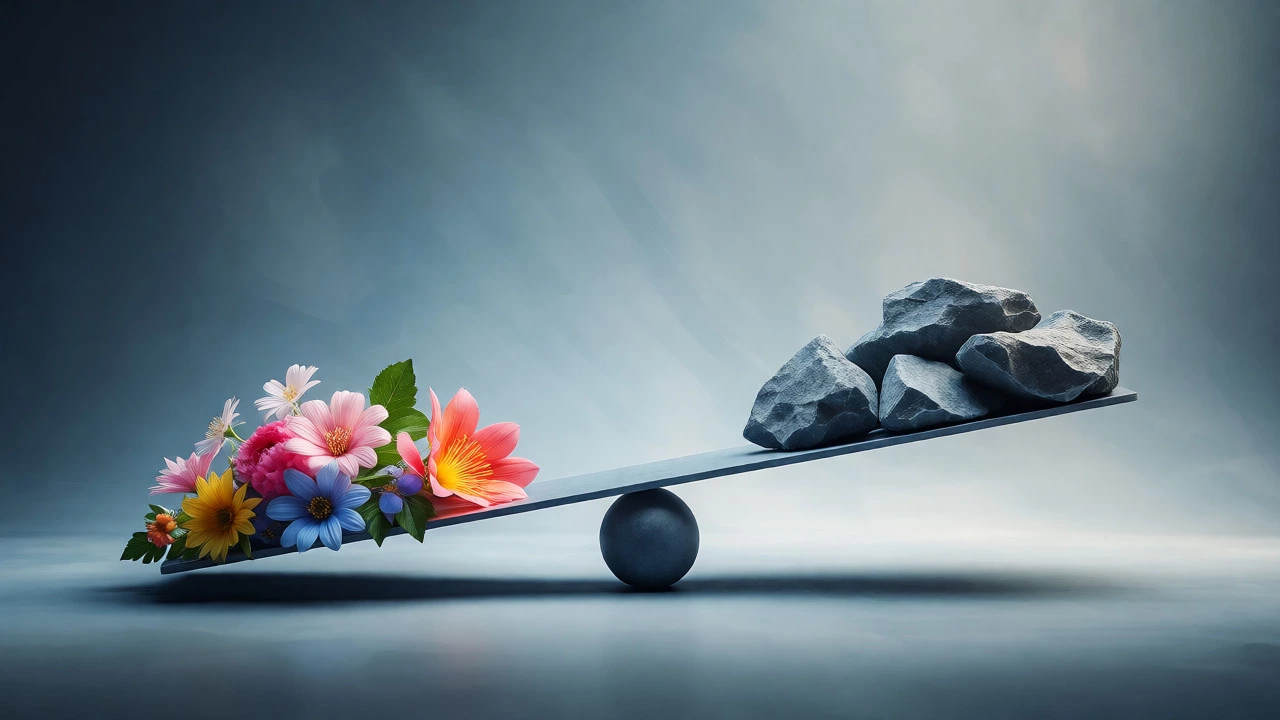 Artistic scale balancing health against chemotherapy toxicity